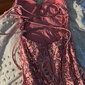 Pink Sequin Embellished Dress